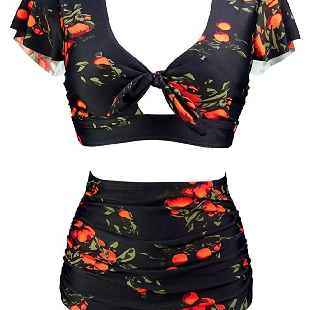 High Waisted restro bikini set pin up size 10